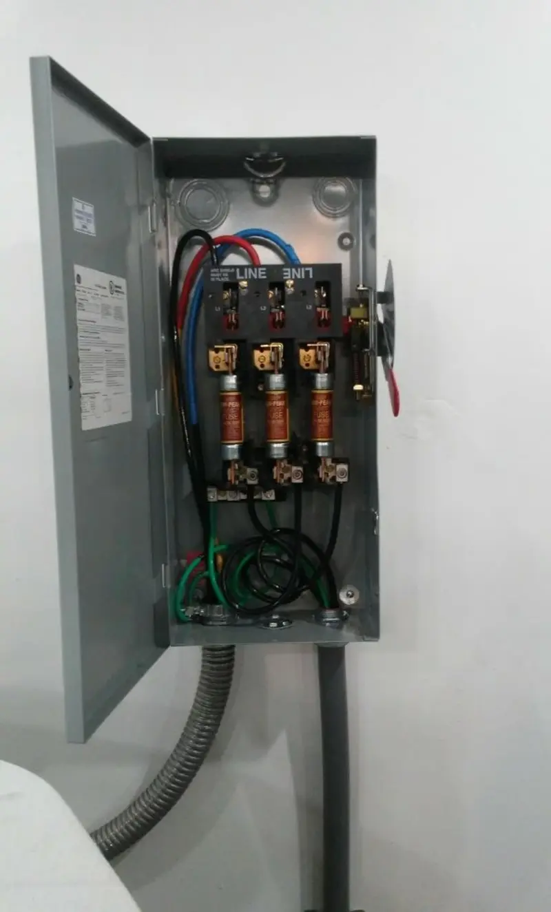 Three-phase disconnect switch installed for Electrical Wiring & Rewiring in New London